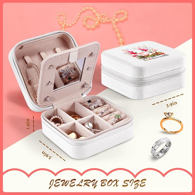 Axolotl Jewelry Box, Gifts For Teens Girls, Axolotl Lovers Stuff Items Accessories Things Merchandise Decor Merch, Travel Ring Earrings Necklace Organizer Holder!