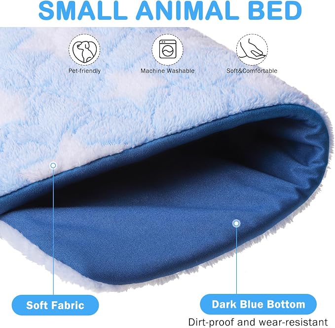 Homimp 2 Pack Guinea Pig Bed, Waterproof Reusable Small Animal Bed,Super Absorbent Pee Pad Mat for Rabbit Bunny Hamster Rat Hedgehog Chinchilla,Washable Fleece Cage Liners 12"x12"