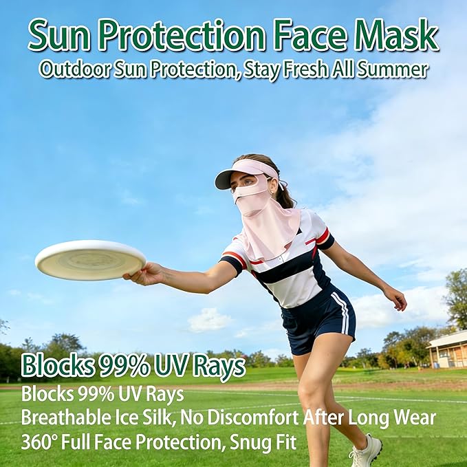 Face Cover for Sun Protection UPF 50+ UV Neck Protection UV Face Mask Covering Eye