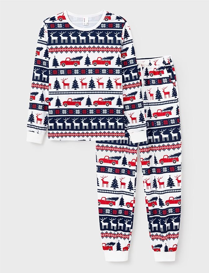 PATPAT Christmas Family Matching Pajama Sets Includes Christmas Socks - Perfect for Family Photos & Holiday Celebrations