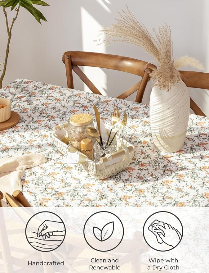 StorageWorks Round Paper Rope Woven Basket with Wooden Handles for Gifts, Small Wicker Baskets for Bathroom, Beige, 2-Pack