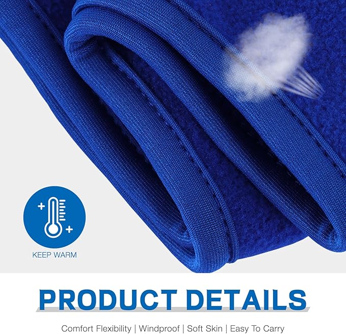 Ear Warmers Headband, Fleece Earmuffs Running Headband Winter Ear Covers Moisture Wicking Ski Sport Headband for Men & Women (19.2 inches, One Size, Cycling)