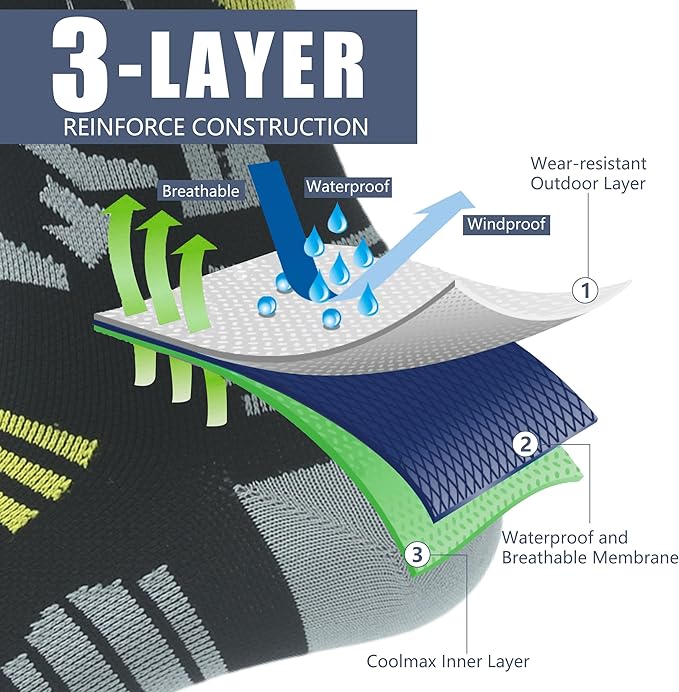 Waterproof Socks Neoprene Unisex Breathable Outdoor Sports Hiking Fishing Wading Crew/Ankle Socks