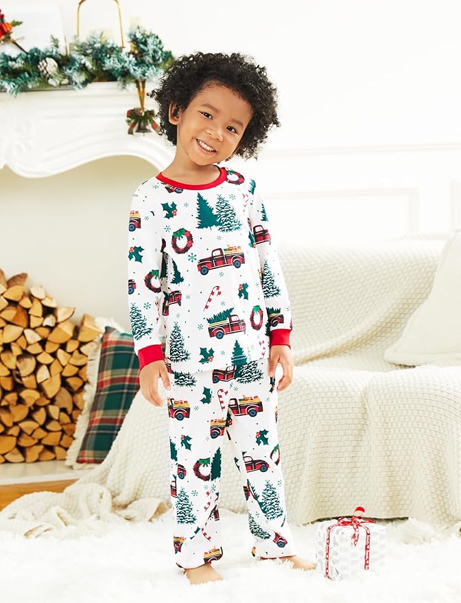 PATPAT Christmas Family Matching Pajama Sets Includes Christmas Socks - Perfect for Family Photos & Holiday Celebrations
