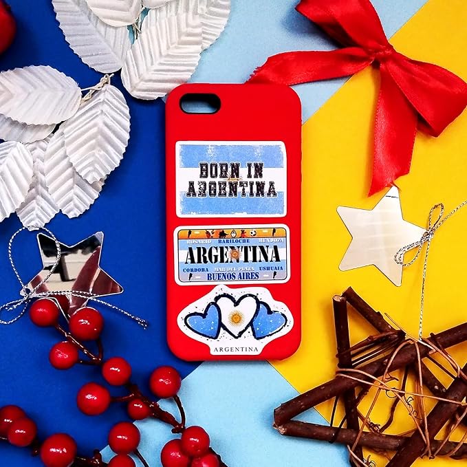 100Pcs Argentina Stickers for Water Bottle and Laptop - Argentina Party Supplies & Decorations, Waterproof Vinyl Cultural Decals, Gifts for Women & Men