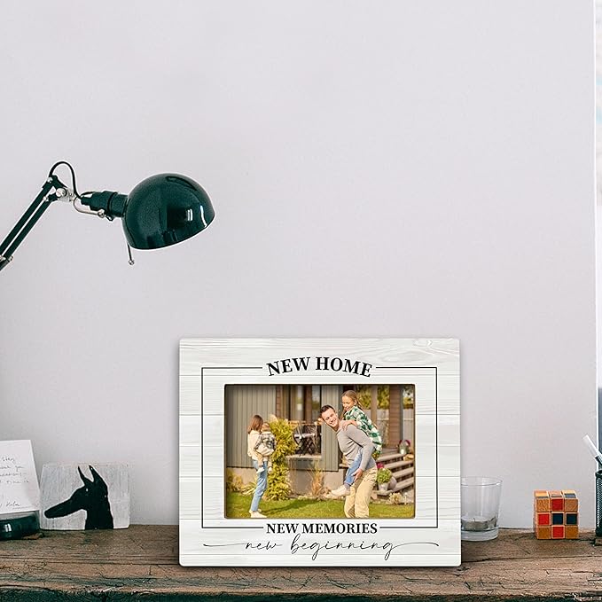 FONDCANYON New Home Memories Housewarming Picture Frame, First Home Gifts (5x7 Inch Photo) (Color-2)
