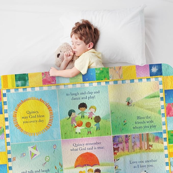I See Me! Personalized Blanket - Christening Gift - Baptism Gift - Custom Baby, Newborn, Quilted Blanket