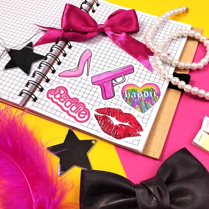 BulbaCraft Baddie Stickers and Laptop Decals — Baddie Party Decorations, Aesthetic Slay Stickers for Water Bottles, Gifts for Women & Men