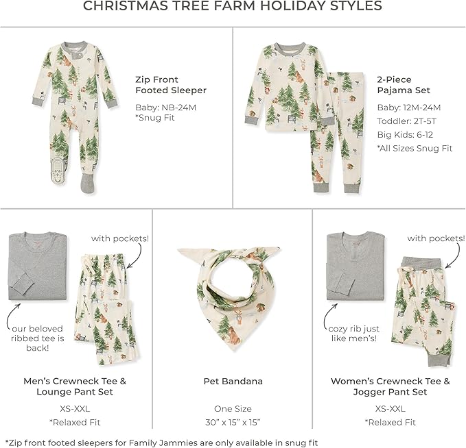 Burt's Bees Baby Baby Family Jammies Matching Holiday Organic Cotton Pajamas