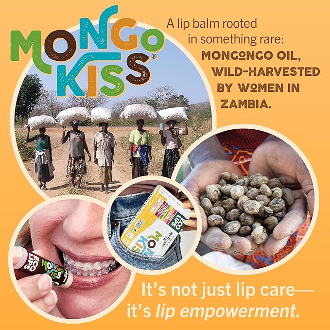 Mongo Kiss USDA Organic Lip Balm Set 8-pack (0.15 oz. each) with Mongongo Oil & Cocoa Butter to Moisturize Chapped Lips | Made in USA by Eco Lips - Peppermint