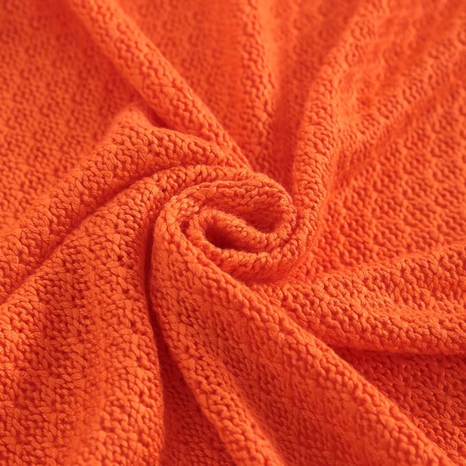 NTBAY Cable Knit Cooling Toddler Blanket, Soft and Breathable Baby Blanket 30x40 Inches Made from Rayon Derived from Bamboo for Crib, Stroller, Nursery, Orange