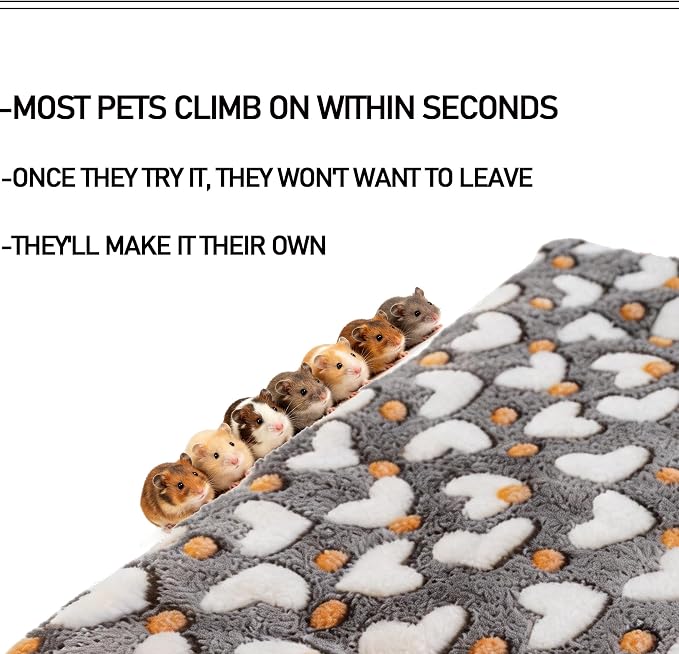 Guinea Pig Ferret Hammock for Cage - Machine Washable Double-Decker Hanging Bed - Fits Sugar Glider,Fancy Rat,Hamster,Gerbil - 13.3" x 13.3" - Love Coffee Pattern