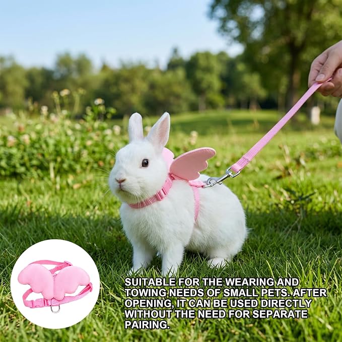 2 Piece Pet Ferret Harness and Leash Set, Safety Harness for Ferrets, Kittens, and Hamsters, Outdoor Adventures and Indoor Monitoring Solution, Adjustable Fit for Comfortable Wear