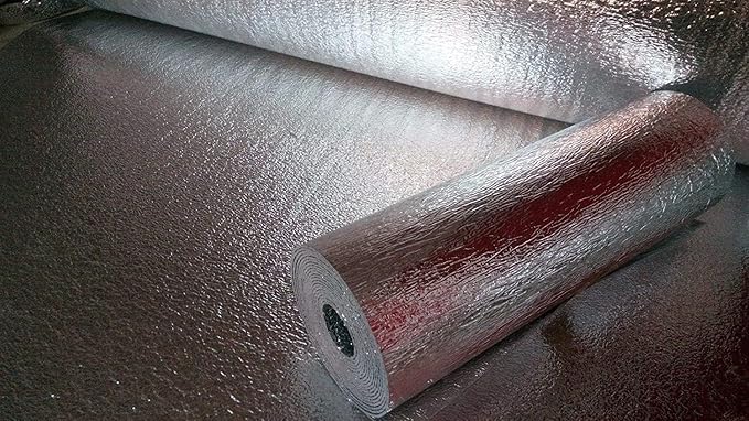 US Energy Products Reflective Foam Core Insulation Shield, Heat Shield, Thermal Insulation Shield Vapor Barrier (36" x 75 FT) 5sqft (R8) Water Proof Meets All Fire Codes (1/4 inch Thick)