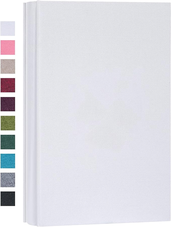 Mublalbum Small Photo Album 4x6 300 Photos Linen Cover Picture Book with Horizontal Pockets for Family Wedding Baby and Anniversary (White)