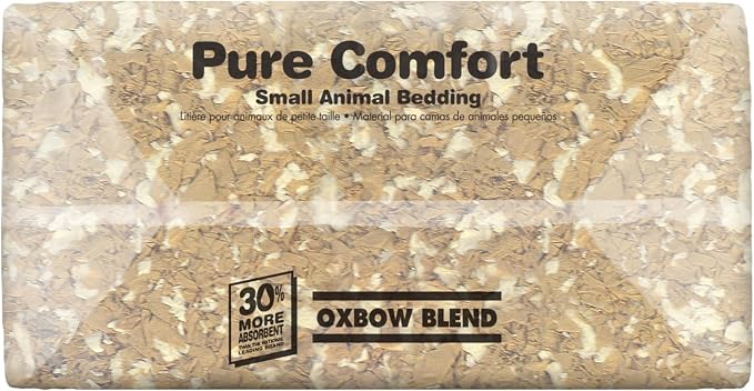 Oxbow Small Animal Bedding, Hamster, Guinea Pig, Rabbit, Blend, USA, 178 L | Pure Comfort, Hamster Bedding, Guinea Pig Bedding, Low Dust, Virgin Paper, Litter Box, Bunny, Rats, Gerbils, Chinchillas