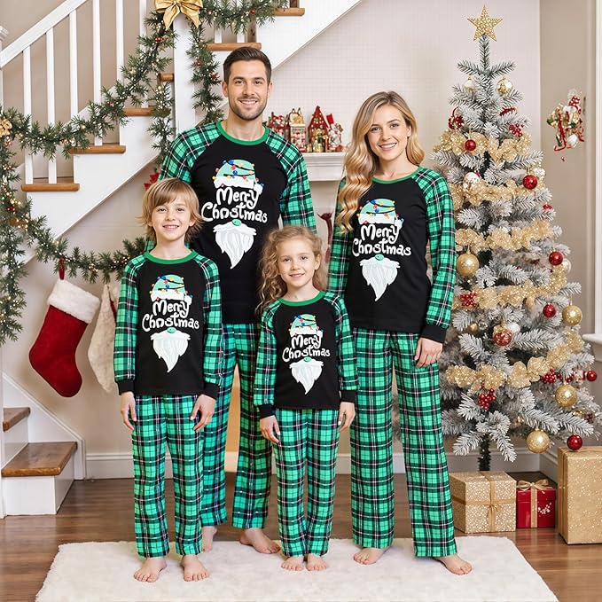 WephuPSho Christmas Family Matching Pajamas, Festive Xmas Jammies Sets for the Whole Family, Holiday Pjs Christmas
