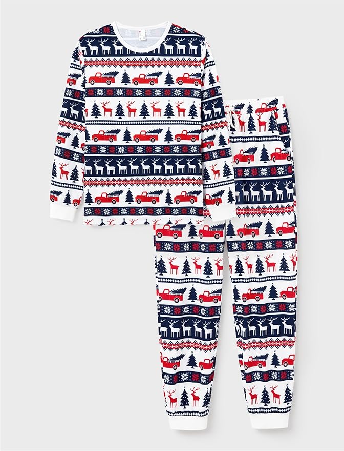 PATPAT Christmas Family Matching Pajama Sets Includes Christmas Socks - Perfect for Family Photos & Holiday Celebrations