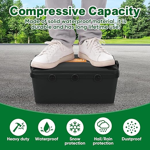 Blumway Large Outdoor Electrical Box (12.5x8.5x5 inch), IP54 Waterproof Outdoor Outlet Extension Cord Cover Weatherproof, Protect Outlet, Plug,Power Strip,Timer, Socket,Holiday Light