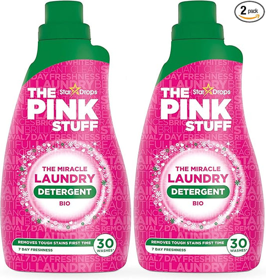 Stardrops - The Pink Stuff - The Miracle Laundry Detergent Bio Liquid - 32oz Pack of 2