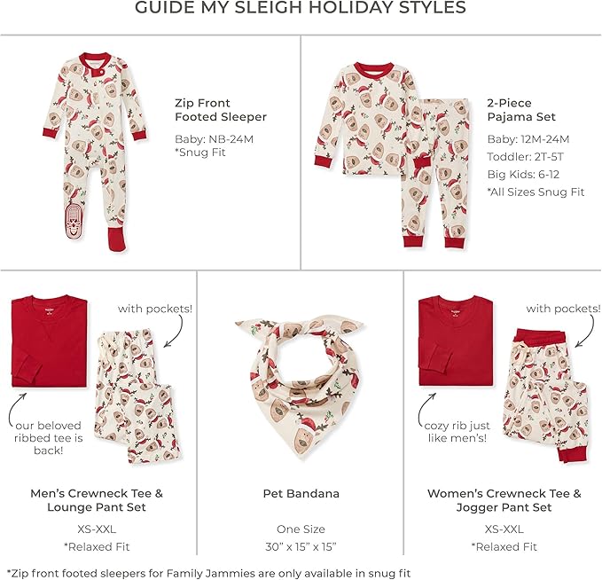 Burt's Bees Baby Baby Family Jammies Matching Holiday Organic Cotton Pajamas