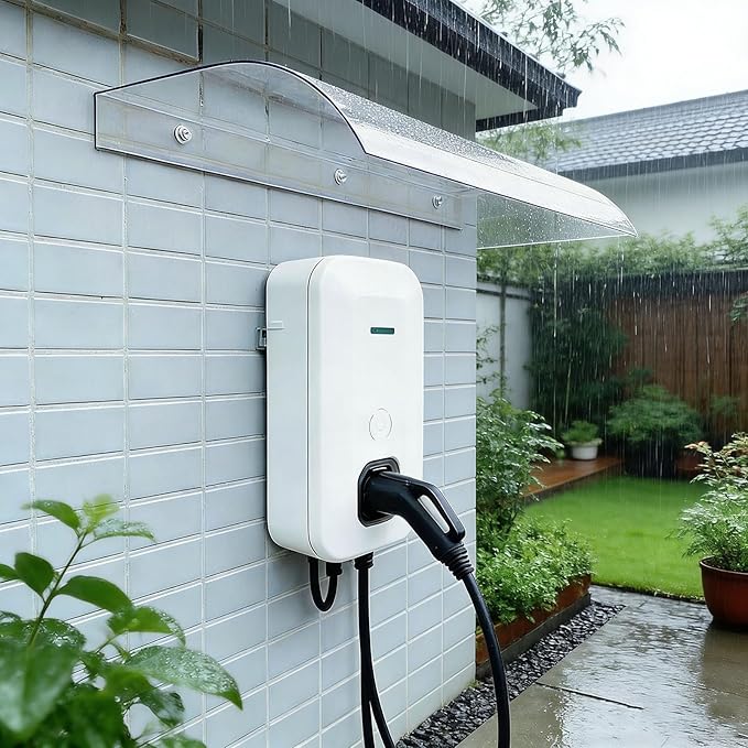 Outdoor Cover for Electrical Equipment, Charging Pile rain Cover Steel Protective Roof,Door Window Canopy Awning Garden Porch Rain Cover Shelter