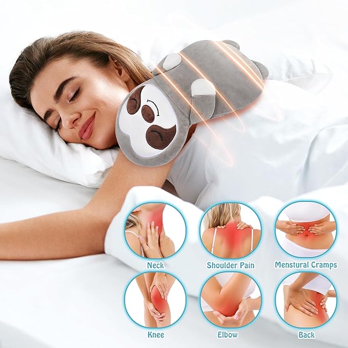 Sloth Microwave Heating Pad for Period Cramps,Microwavable Heating Pads for Pain Relief,Sloth Heating Pad for Women Mother's Day Kid Birthday,Stuffed Animal Heat Pack for Neck with Lavender Scented