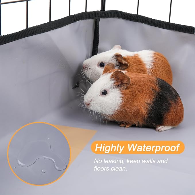 DZWLKJ Guinea Pig Cage Liner Tarp Bottom Waterproof and Washable Base Also for Rabbits, Bunny, Chinchesillas, Hedgehog, Ferrets and Other Small Animals(24x36 inches)