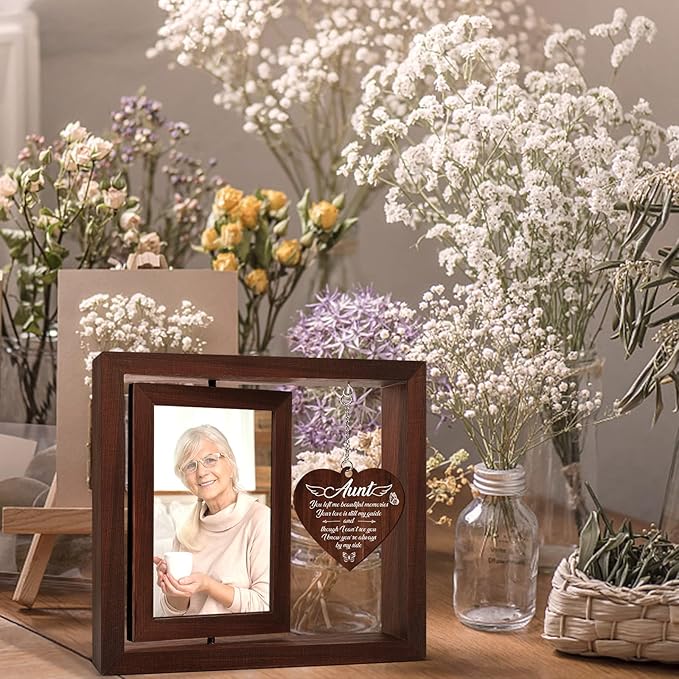 Vetbuosa Sympathy Picture Frame for Loss of Aunt - Memorial, Bereavement, Remembrance Gift - Fits 4x6 In Photos