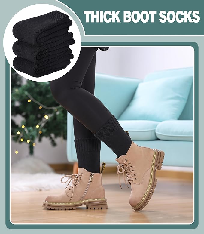 LANLEO Women Men Thermal Socks Warm Winter Extra Thick Insulated Heated Ski Crew Boot Socks for Cold Weather