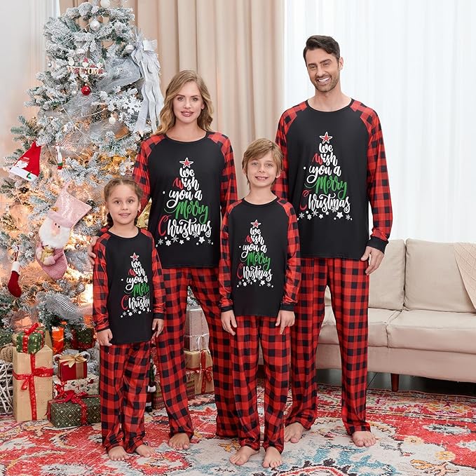 Christmas Family Pajamas Matching Sets, Matching Christmas Pjs For Family and Dog, Holidays Jammies Family Pjs Set