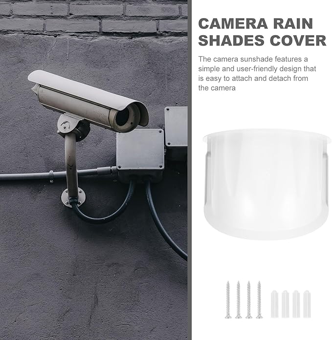 HOMSFOU Outdoor Camera Rain Cover Weatherproof Protective Roof Shield Sun Shade Cover for Security Cameras 11.41X8.07X6.18 Inch Easy Installation Durable Outdoor Camera Protector