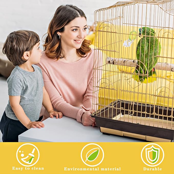 6 Pieces Bird Cage Food Holder Parrot Fruit Vegetable Clips Bird Cage Feeder Clip for Budgie Parakeet Cockatoo Macaw Cockatiel Conure | Clip On Cage Bars, Holds Fruit Veggie Greens, Fits Budgie Cockatoo Macaw Conure, Spring Grip Feeder, 6 Pack