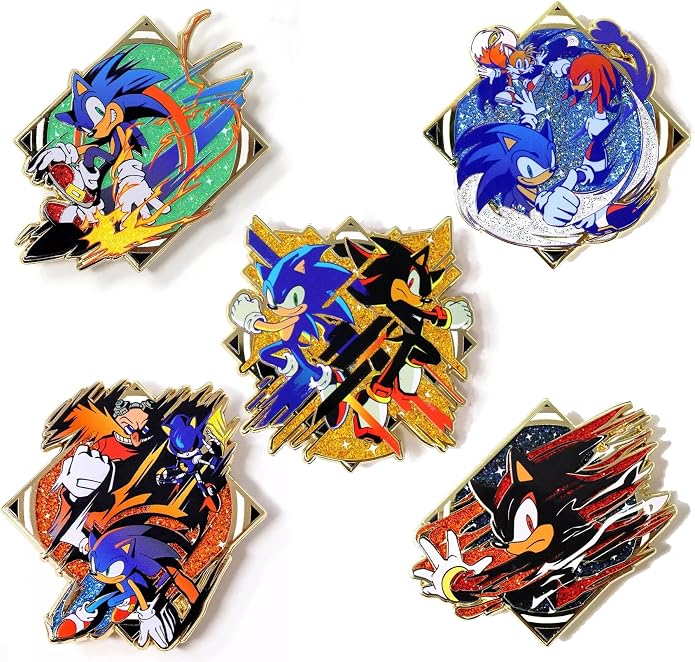 Sonic the Hedgehog Blind Bag Enamel Pin – Speed Stamp Series Mystery Collectible (Officially Licensed, Zen Monkey Studios)