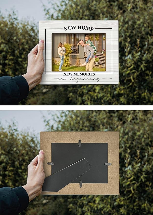 FONDCANYON New Home Memories Housewarming Picture Frame, First Home Gifts (5x7 Inch Photo) (Color-2)