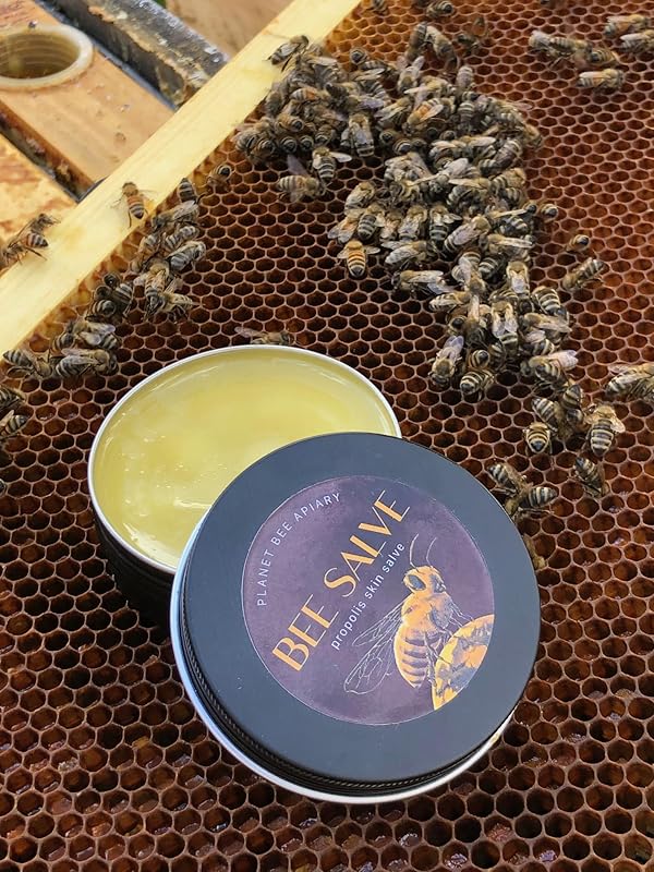 Salve, Hand Salve, Healing Balm, Dry Skin Salve with Beeswax and Propolis, Skin Repair, Moisturizer, All Natural, Planet Bee Apiary UNSCENTED BEE SALVE 1oz