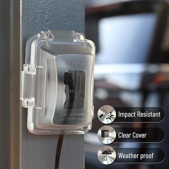 Bates- Weatherproof Electrical Outlet Cover, 3 Pack, 1-Gang, Outdoor Outlet Cover Weatherproof