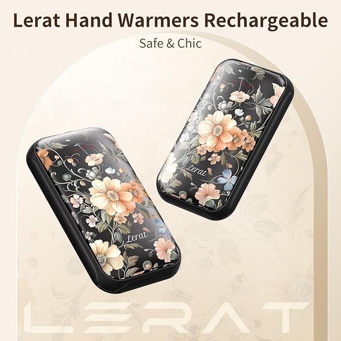 LEART Hand Warmers Rechargeable,2 Pack Electric Hand Warmers,3-Second Fast Heating,3 Heat Settings,Portable & Lightweight Gifts for Women Men,Outdoor,Camping,Hiking,Skiing,Hunting,Travel