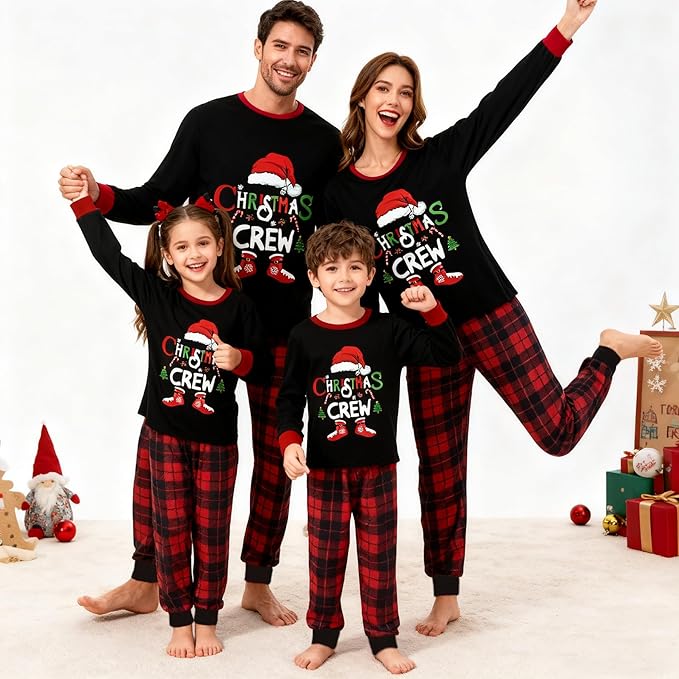 WephuPSho Christmas Family Matching Pajamas, Festive Xmas Jammies Sets for the Whole Family, Holiday Pjs Christmas