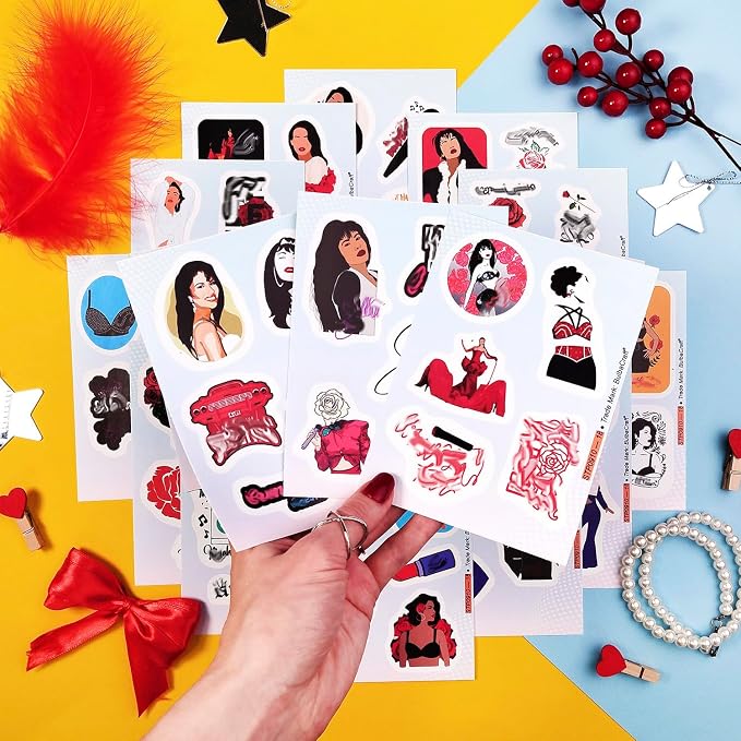 Selen_a Quintanill_a Stickers for Water Bottles - Waterproof Selenaa Stickers, Gifts for Women and Men, Gifts for Women & Men