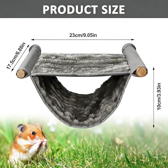 Warm Hamster Hammock House Mouse Rat Hanging Swing Bed Guinea Pig Cage Bedding Small Pet Animal Double Layer Cage Tent Hut Nest for Winter Mouse Rat Hamster Play Sleep