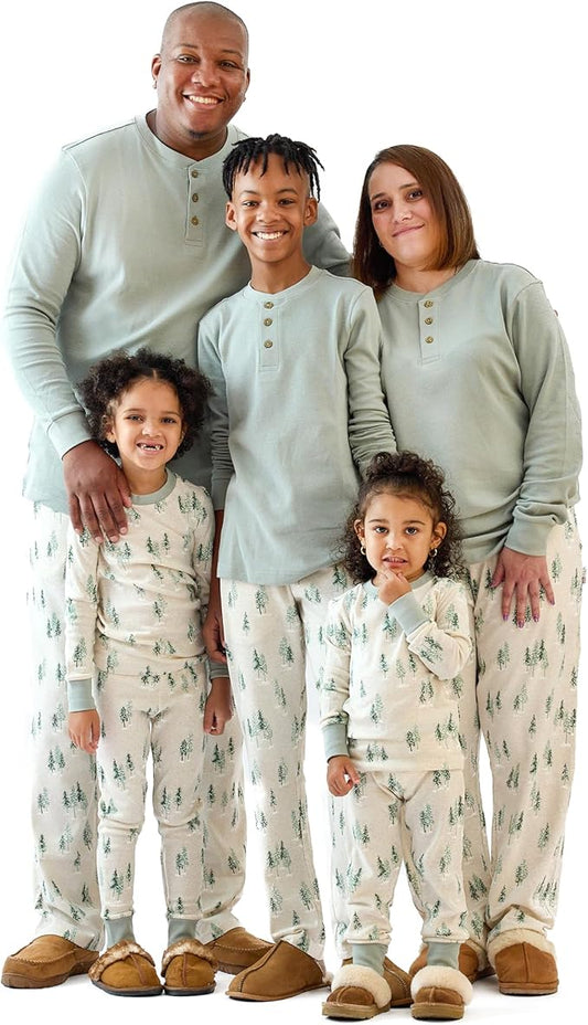 JAMIE Matching Family Jammies Holiday Pajamas 100% Organic Cotton PJs Adults, Kids, Toddlers, Baby, Pets
