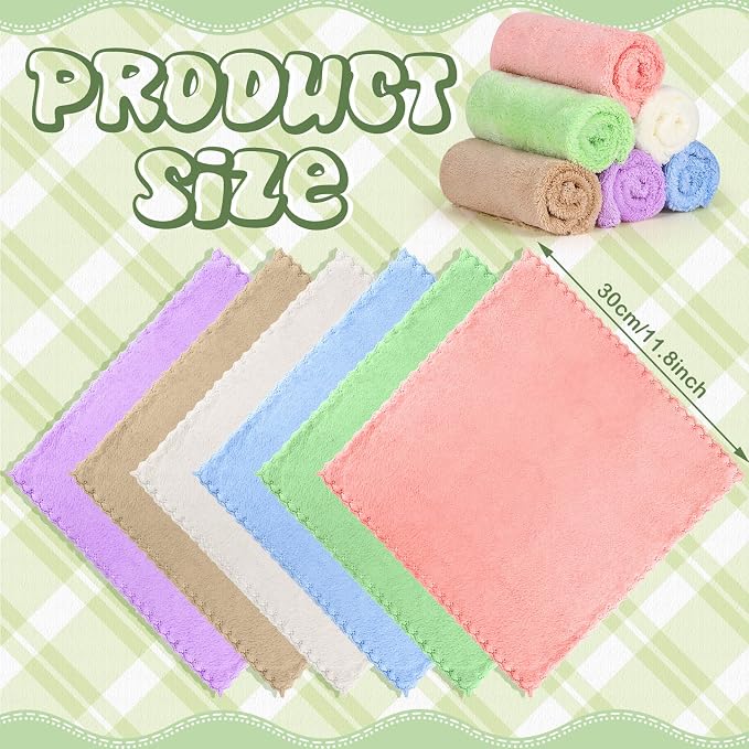Newwiee 24 Pcs Guinea Pig Fleece Bedding Blankets Bulk Washable Small Animal Fleece Cage Liners Pet Wash Cloth Sleeping Mat Cover for Hamster Chinchilla Rabbit Hedgehog (12 x 12 Inch,Multicolor)