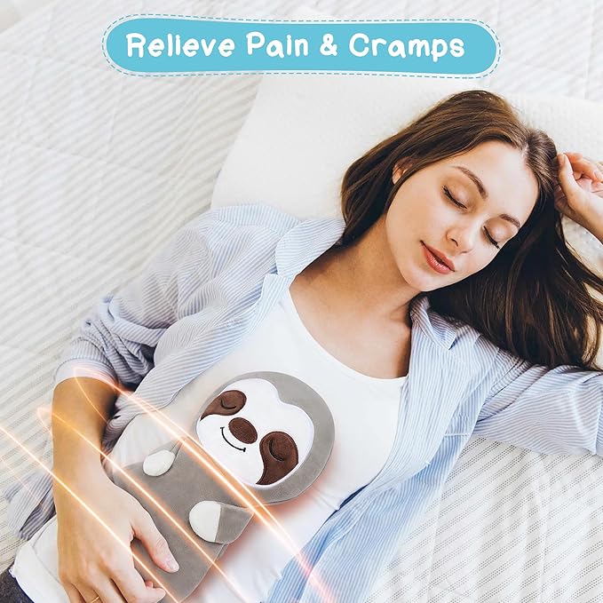 Sloth Microwave Heating Pad for Period Cramps,Microwavable Heating Pads for Pain Relief,Sloth Heating Pad for Women Mother's Day Kid Birthday,Stuffed Animal Heat Pack for Neck with Lavender Scented