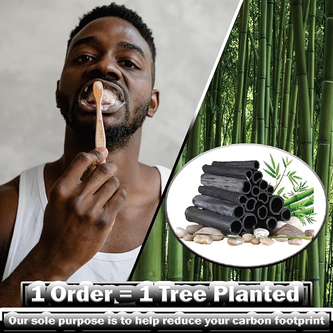 10 Count Bamboo Toothbrush (Soft+Medium) Charcoal Toothbrushes, Natural Wood Toothbrush, Reusable Travel Toothbrushes