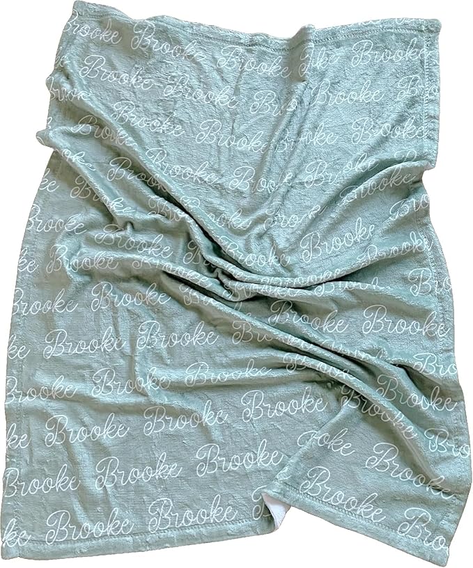 Custom Name Blanket, Personalized Lightweight Plush Blanket (Twin 60x80 inches) – Soft Fleece Throw, Customizable for Kids, Adults, Baby– Gift for Birthday, Baby Shower, Weddings, Home Décor