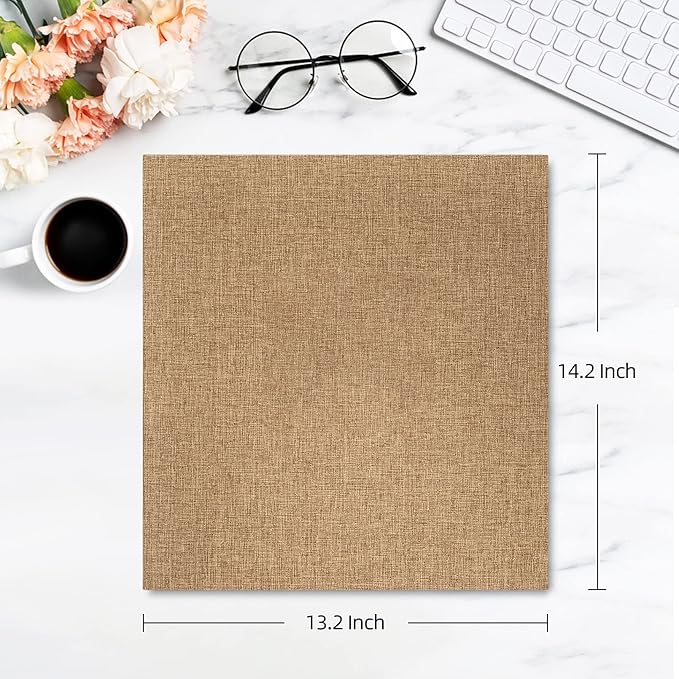 potricher Photo Album for 4x6 1000 Photos Linen Cover Extra Large Capacity Picture Book for Family Wedding Anniversary and Baby (Khaki)