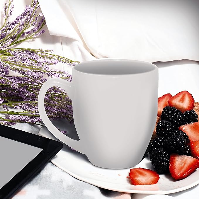 Custom Large Coffee Cups 16 oz. Set of 50, Personalized Bulk Pack - Perfect for Tea, Espresso, Cappuccino, Hot Cocoa - White