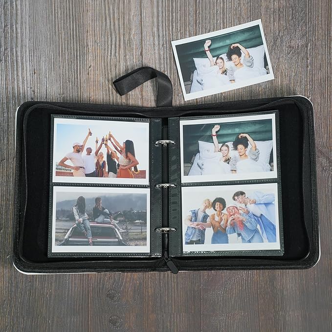 Photo Album 4x6 Pictures,120 Pockets Binder Premium Vegan Leather Cover for Family Wedding Anniversary Baby Kids Vacation. (Modern Floral)