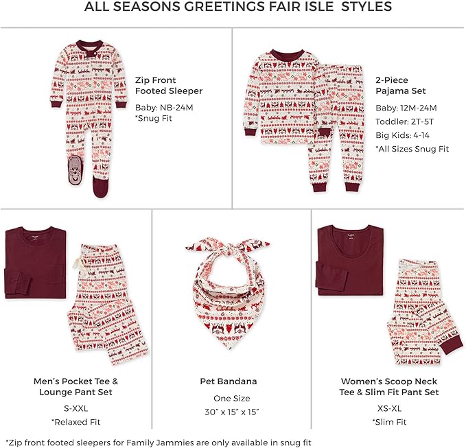 Burt's Bees Baby Baby Family Jammies Matching Holiday Organic Cotton Pajamas
